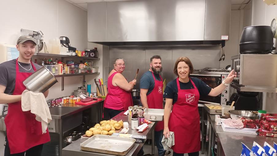 Volunteering with colleagues at the Salvation Army!